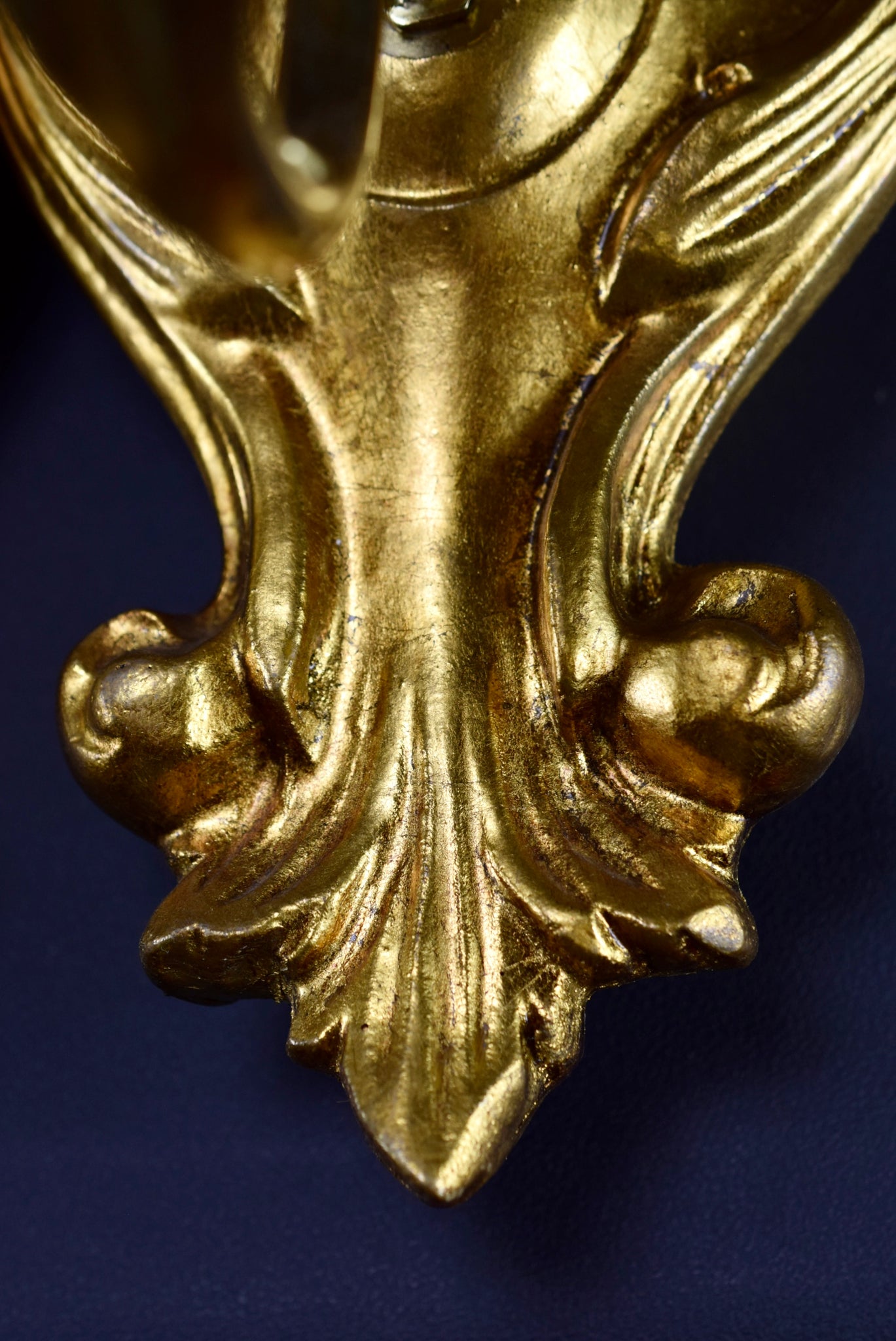 Gilt Wood Pair of Wall Sconces