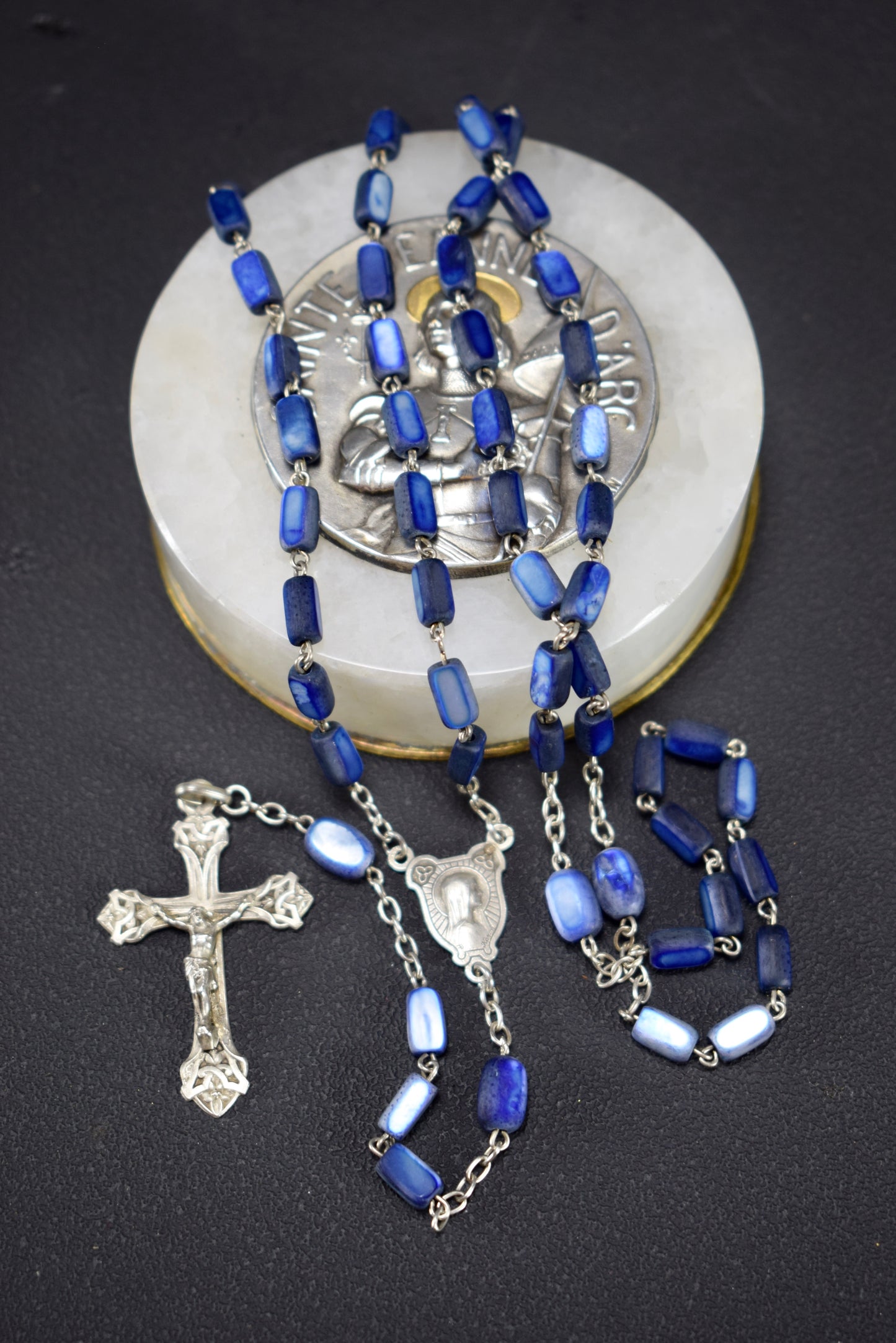Pearly Blue Rosary