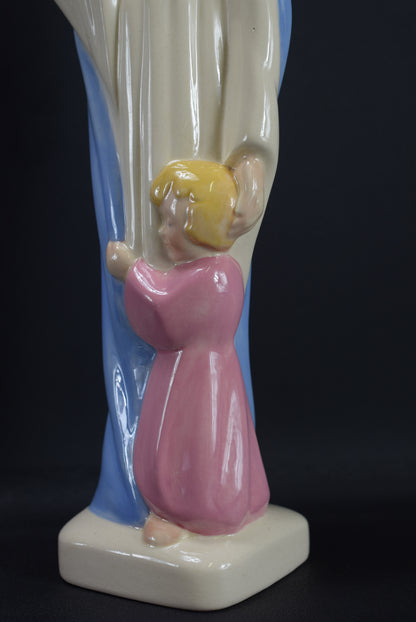 Statue en faience de Desvres Vierge Marie 