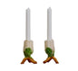 Vintage Milk Glass Opaline Pair of Candlesticks Candleholders Art Nouveau