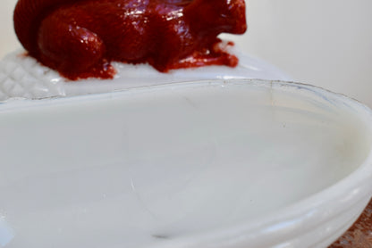 Écureuil en verre de lait Vallerysthal