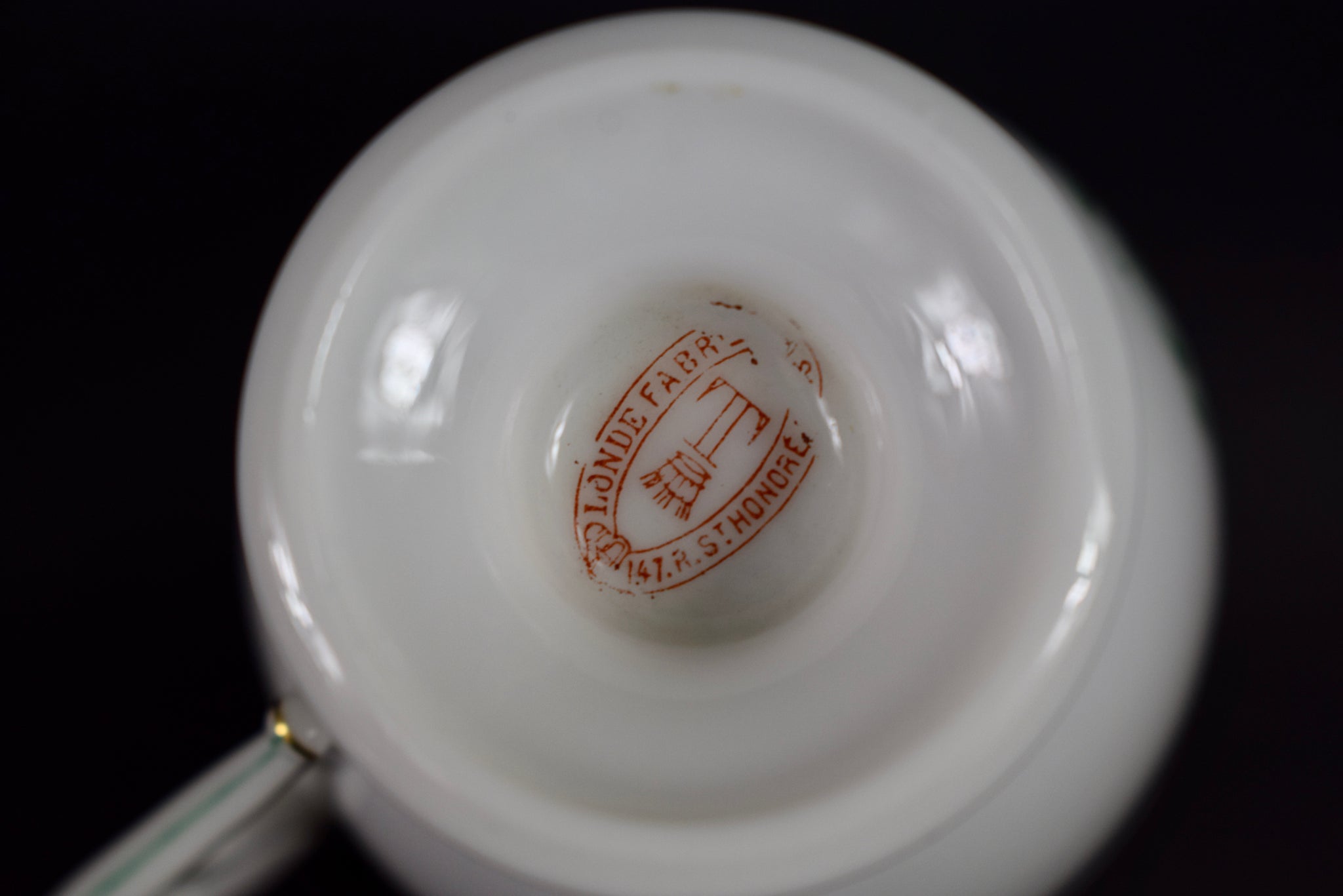French Porcelain Cup and Saucer of Paris 19th - Saint Honoré Paris N°1