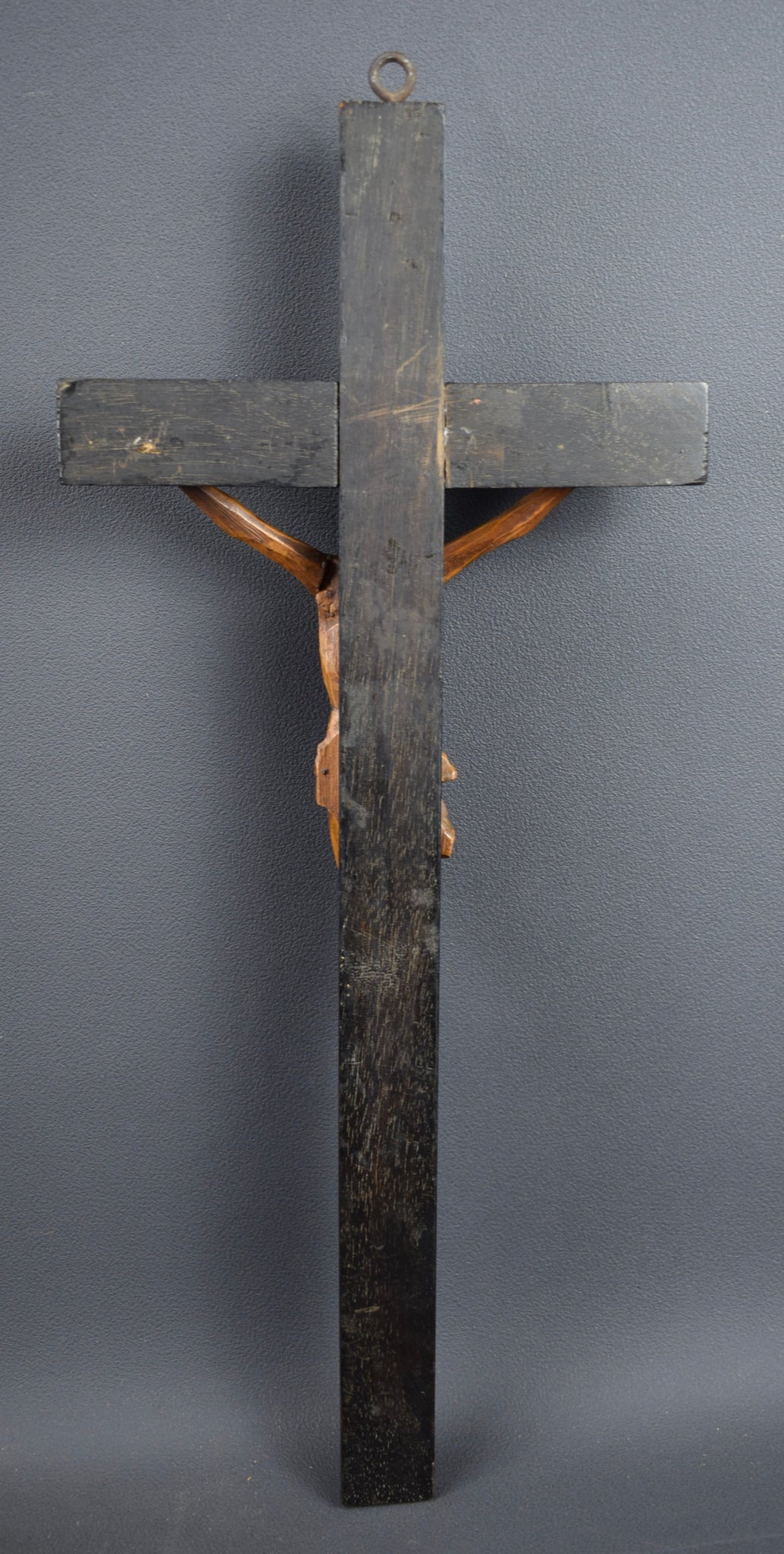 Hand Carved Wood Cross - Charmantiques