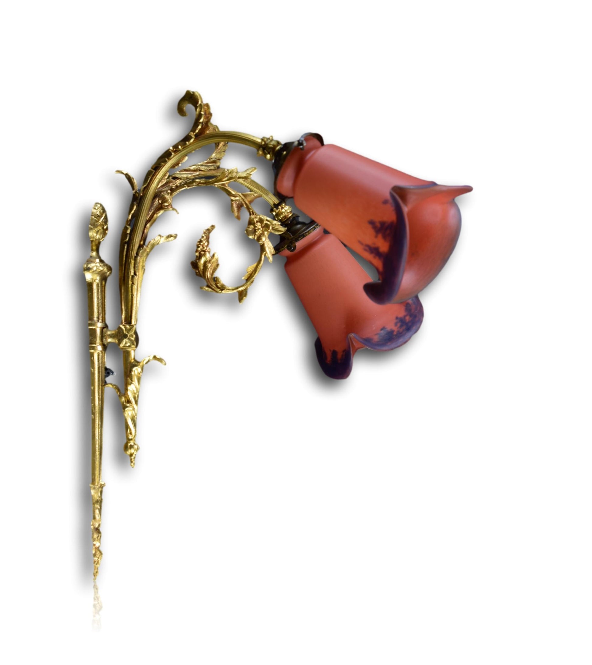 Large Bronze Dore Double Twin Wall Sconce