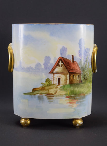 Limoges Porcelain Hand Painted Vase French