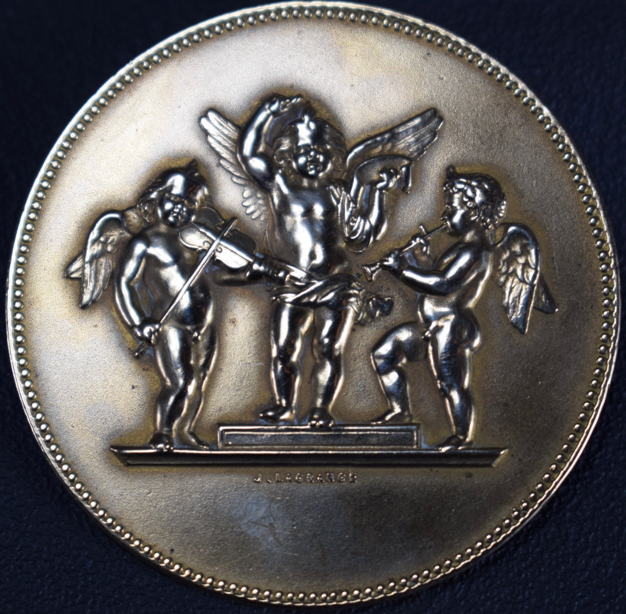 Angels Musicians Bronze Brooch by Lagrange