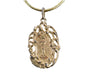 Gold Sterling Silver Chalice Communion Medal Necklace Rococo