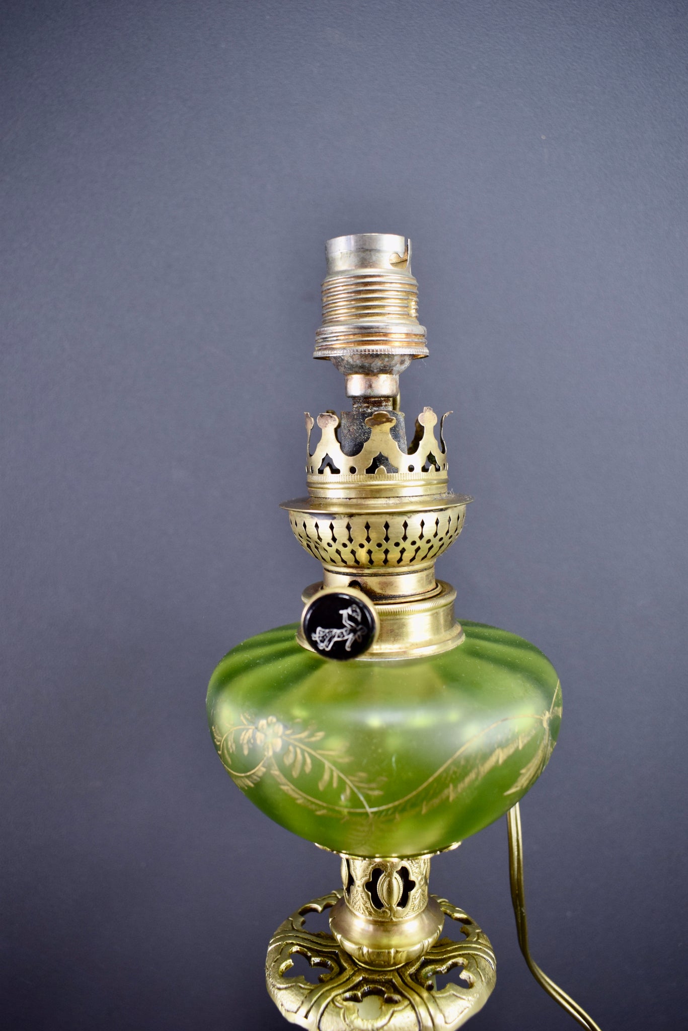 Art Nouveau Kerosene Lamp