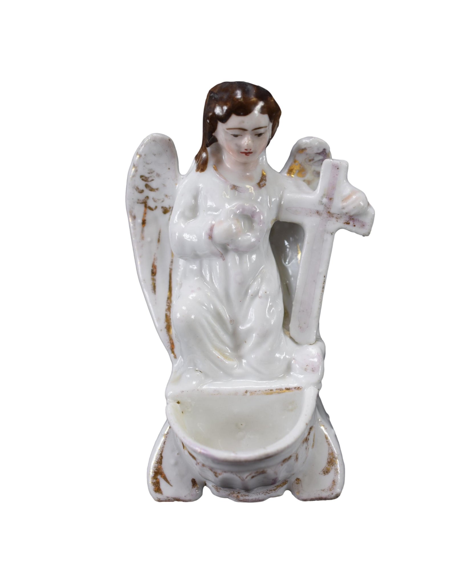 Angel Holy Water Font Cherub Porcelain of Paris