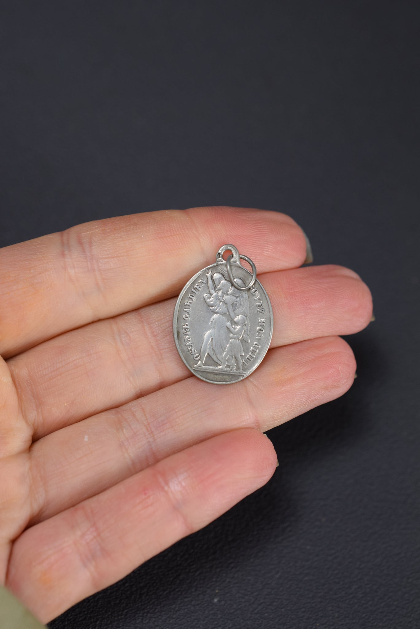 French 19C Silver Angel Guardian Saint Louis of Gonzague Medal Vachette –  Charmantiques