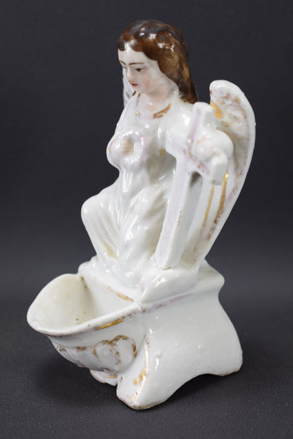 Angel Holy Water Font Cherub Porcelain of Paris