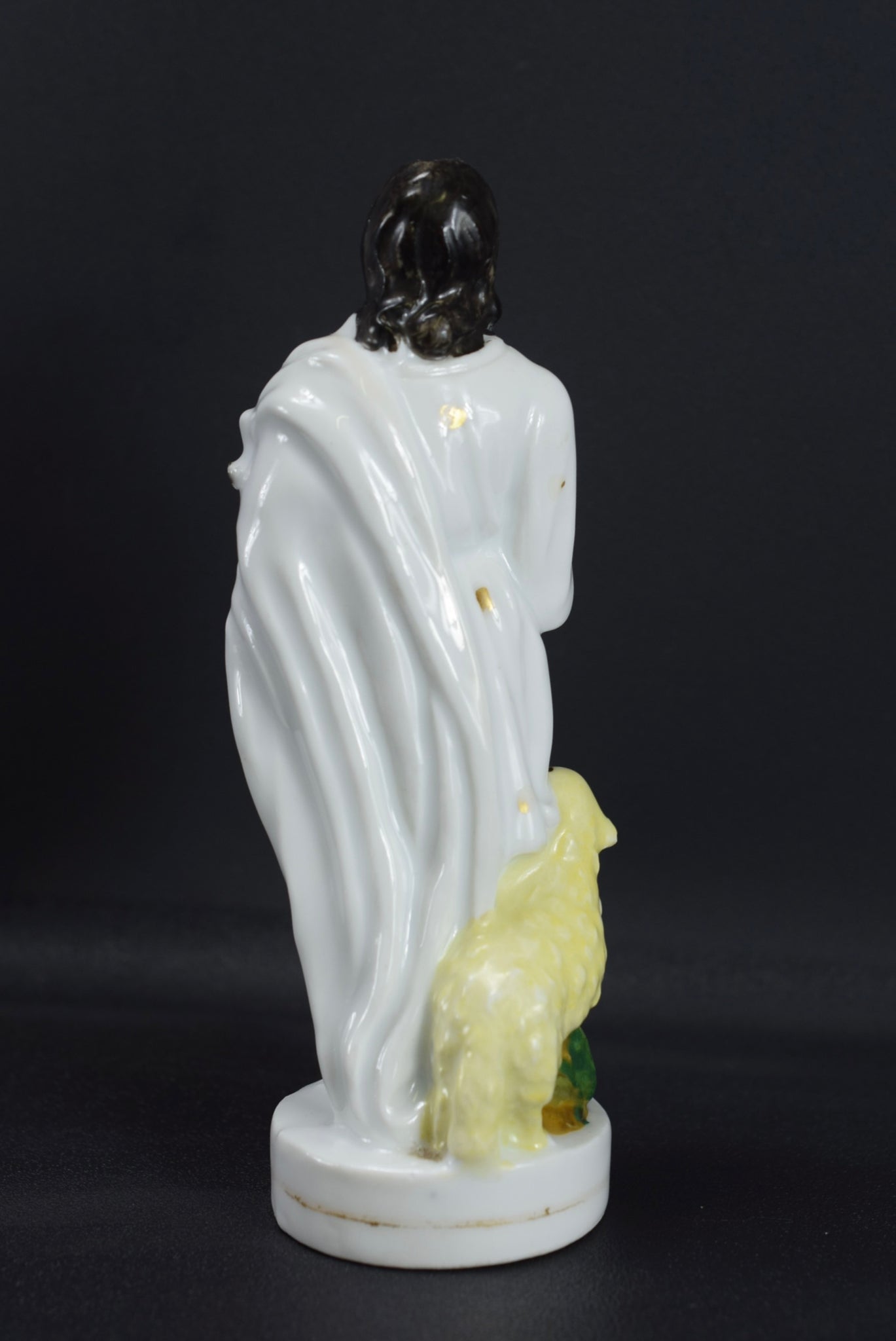 Holy Lamb Jesus Good Shepherd Statue Figurine Porcelain – Charmantiques