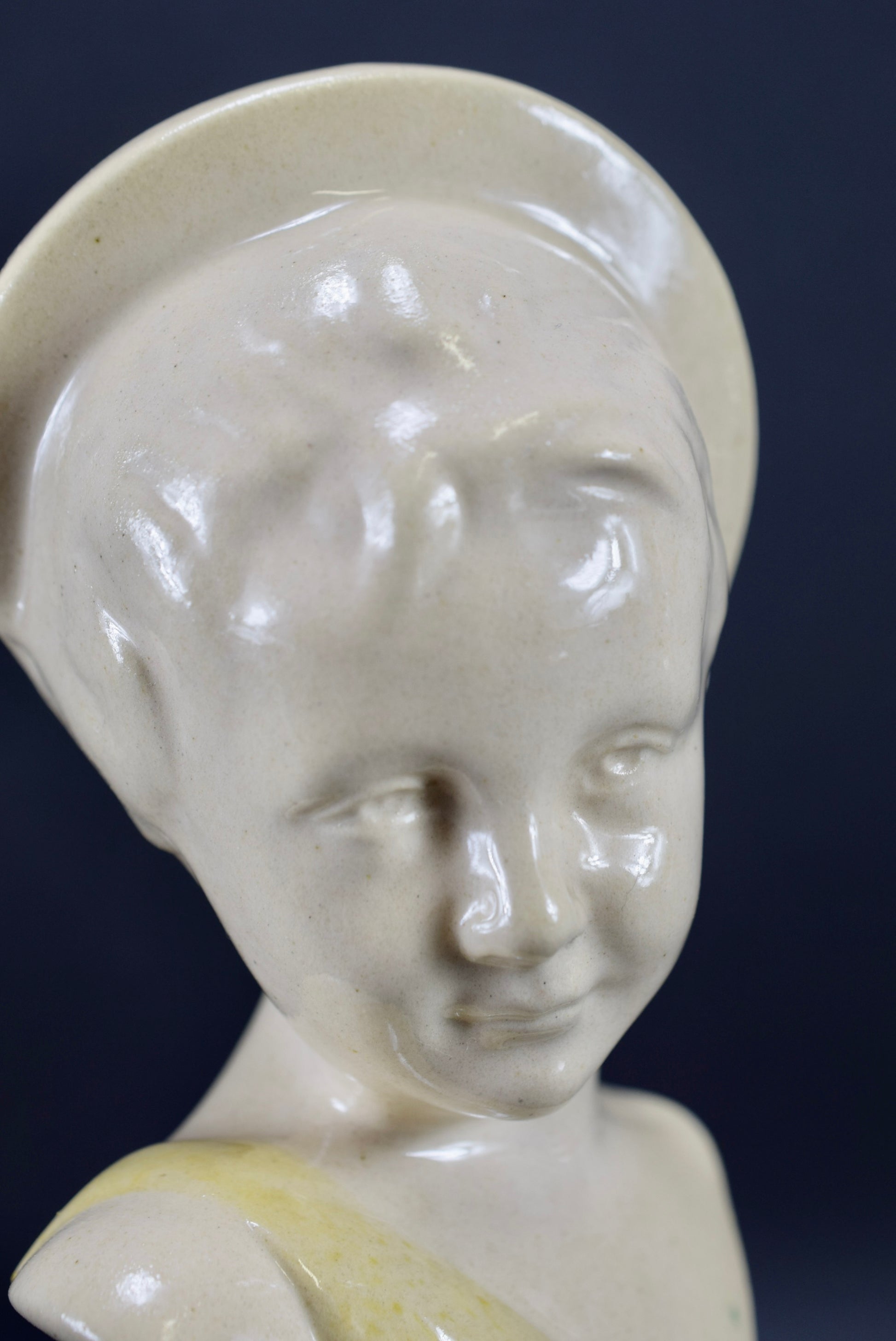 Jesus Portrait Statue by Desvres Charles Henne
