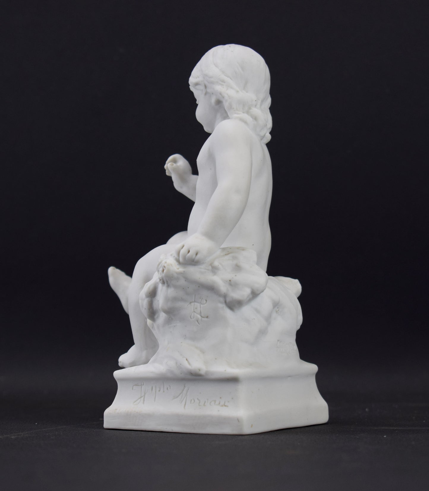 Bisque Porcelain Statue of a Child by Moreau Sevres Figurine