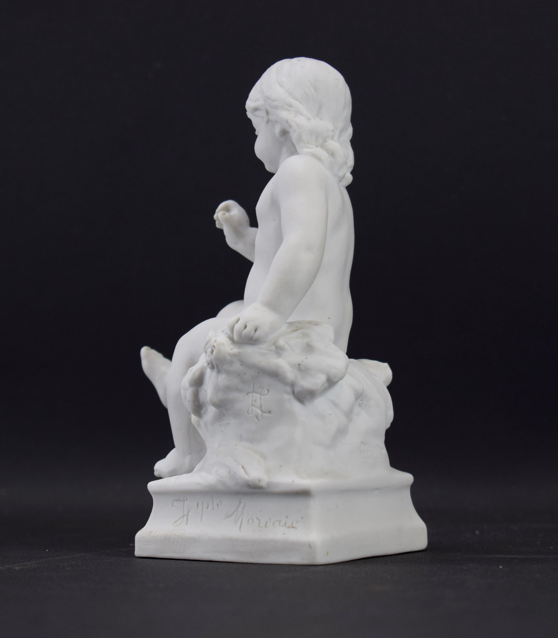 Bisque Porcelain Statue of a Child by Moreau Sevres Figurine