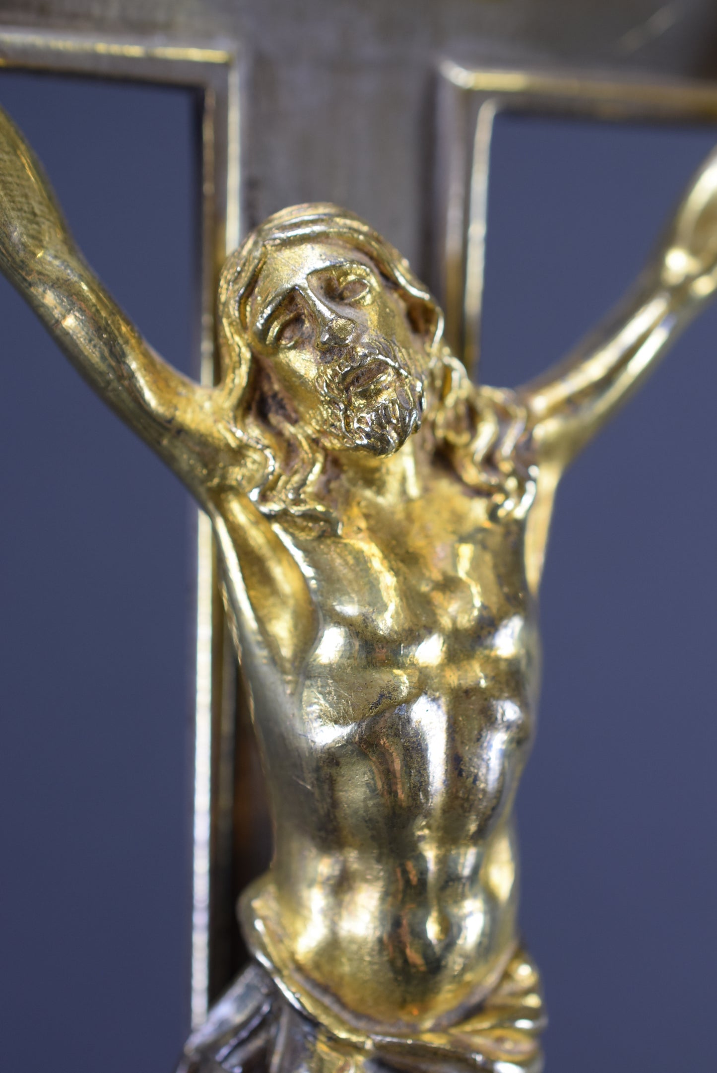 Silver Bronze Altar Crucifix