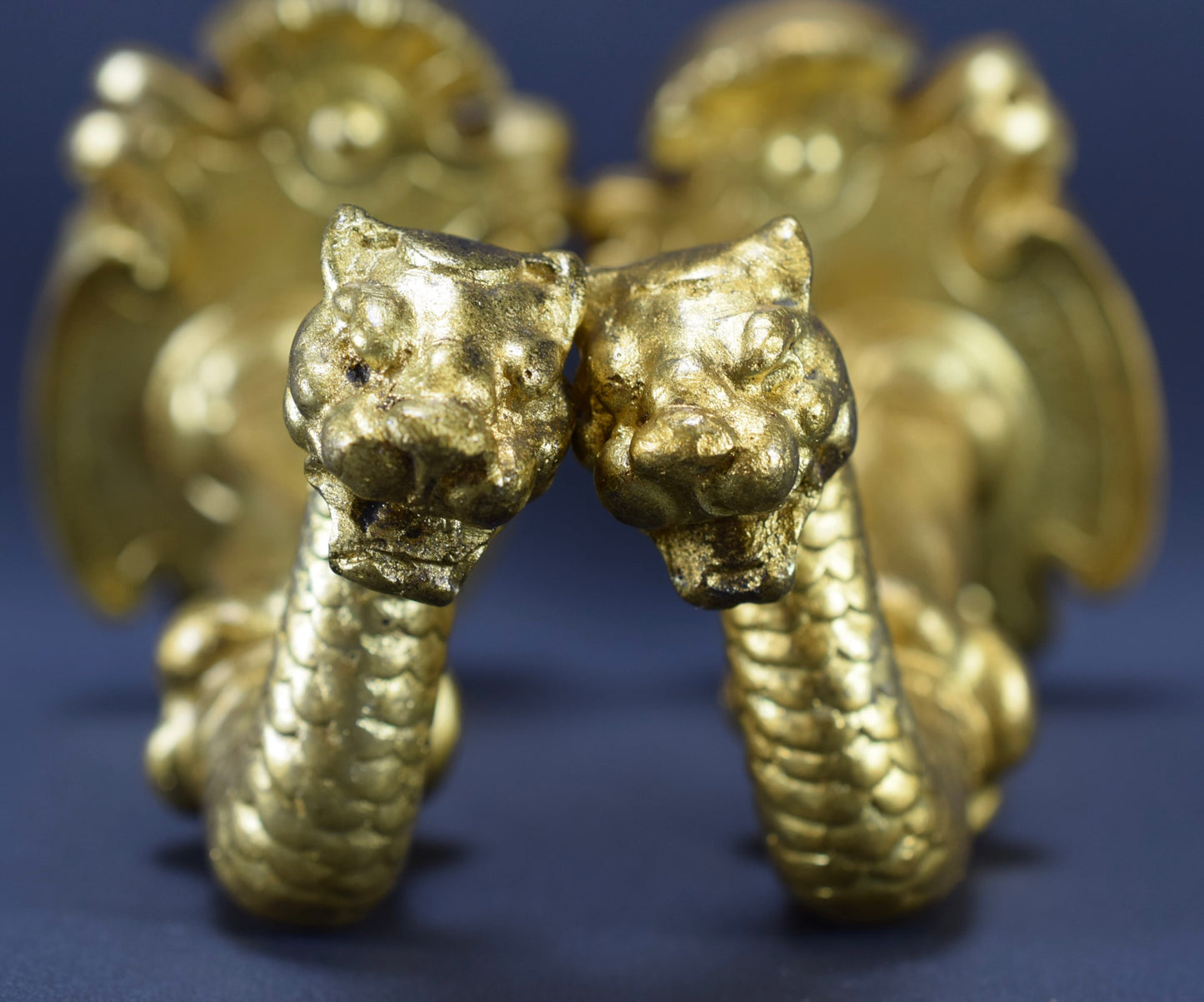Patères En Bronze Doré Panthère