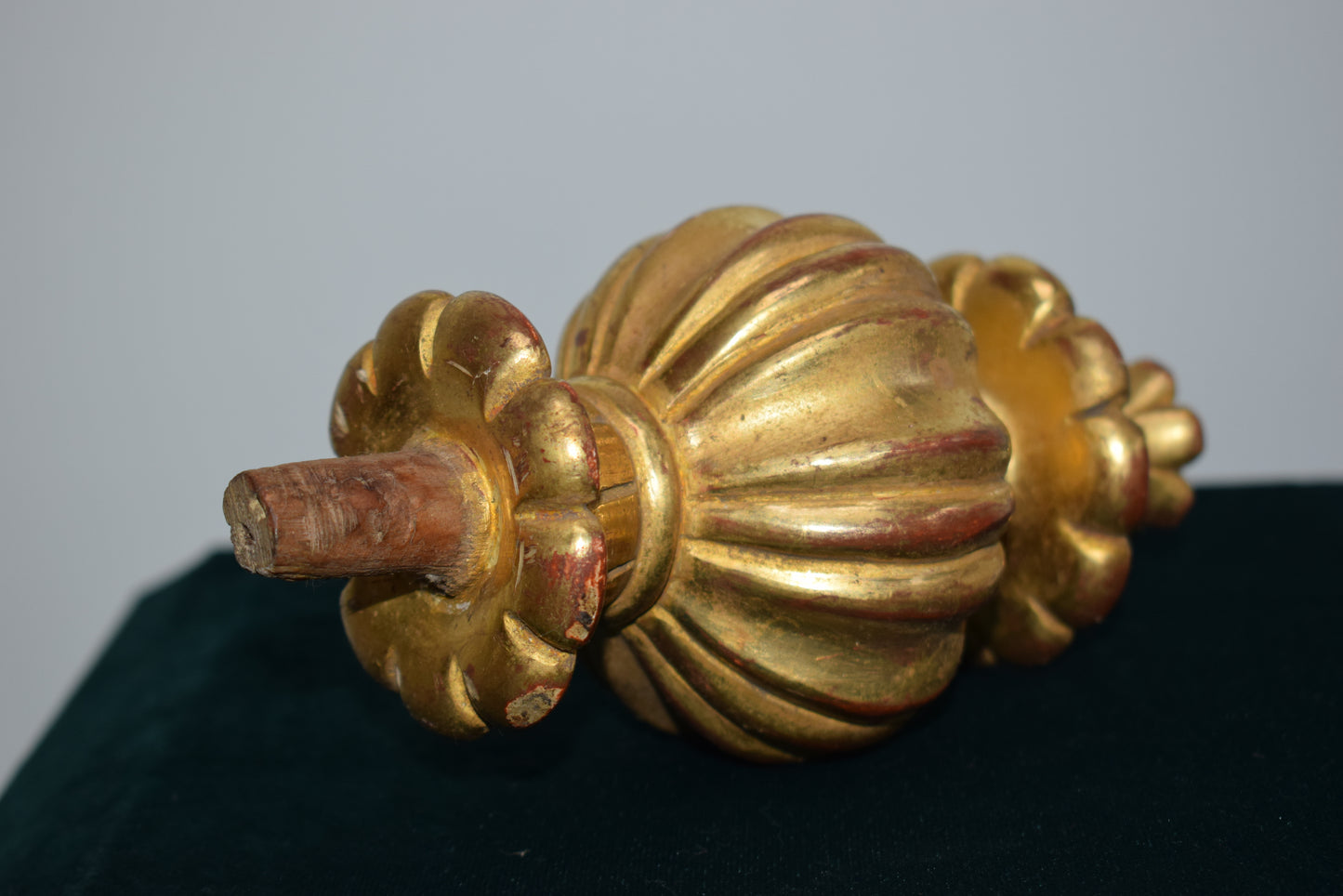 Gilt Wood Stair Finial