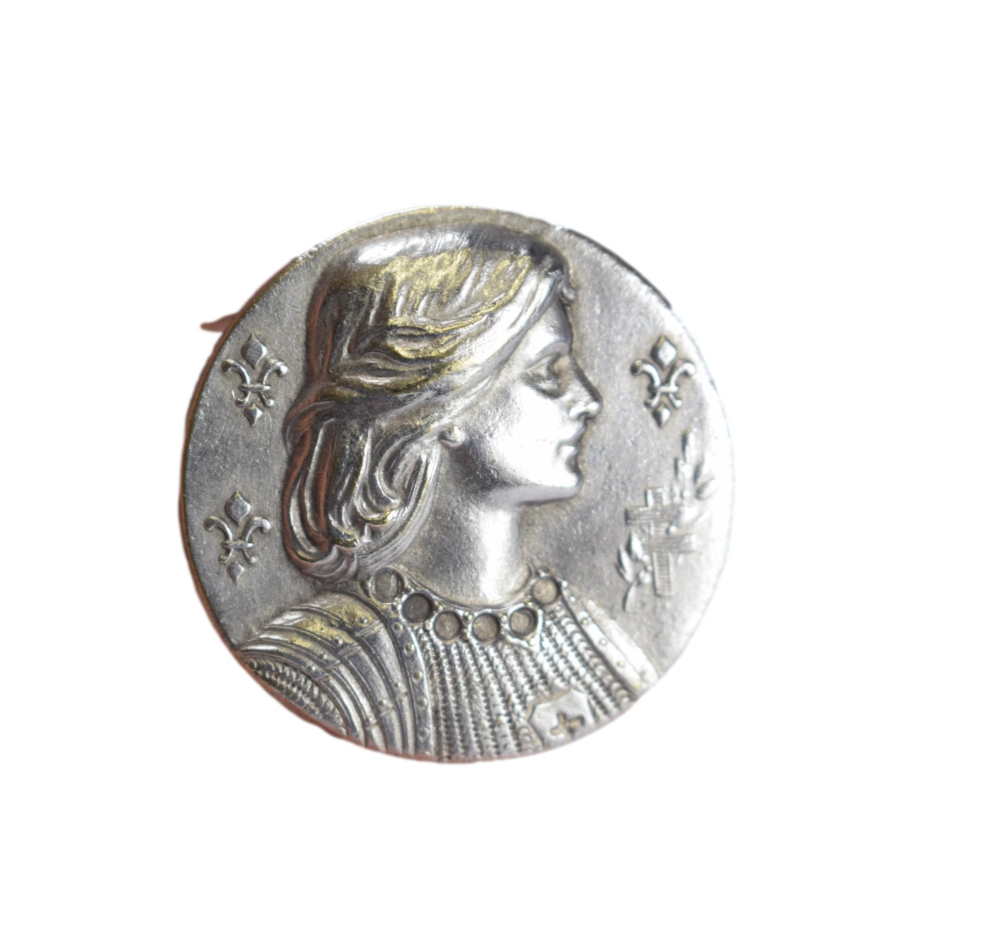 Art Nouveau Saint Joan of Arc Pin Brooch