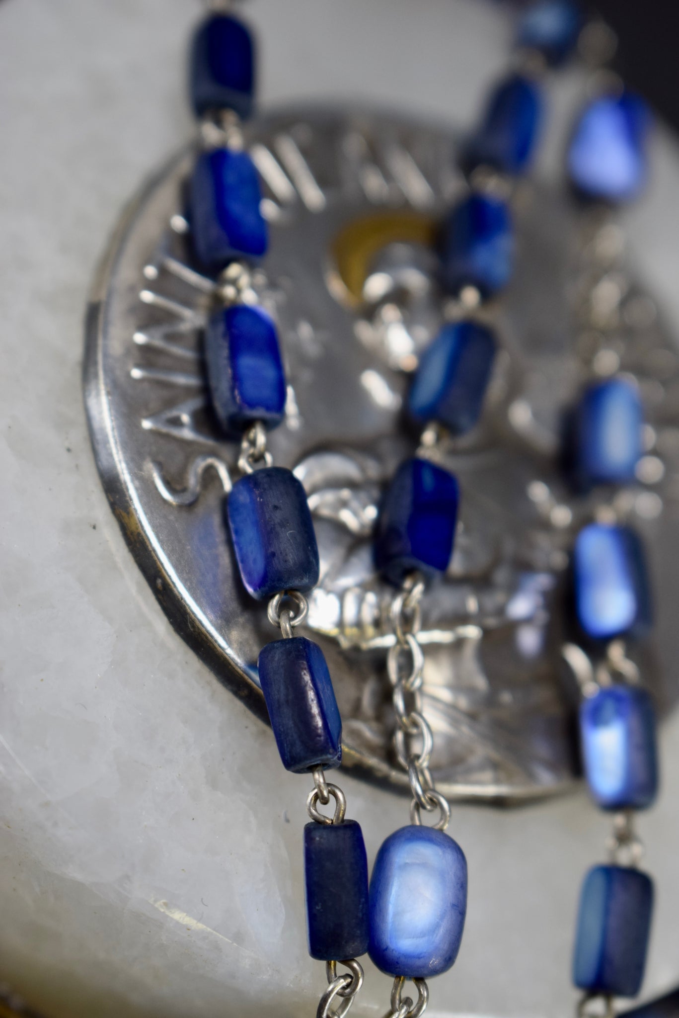 Pearly Blue Rosary