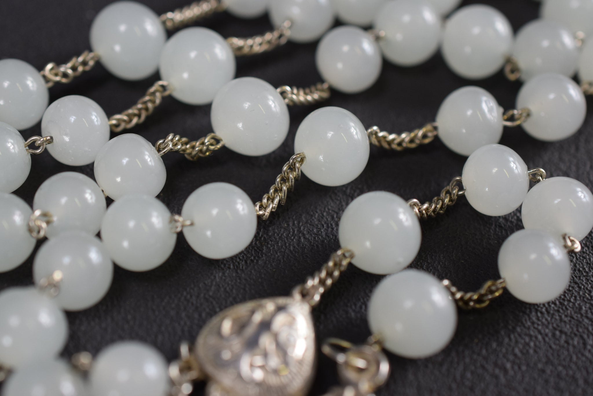 Milk Glass Rosary