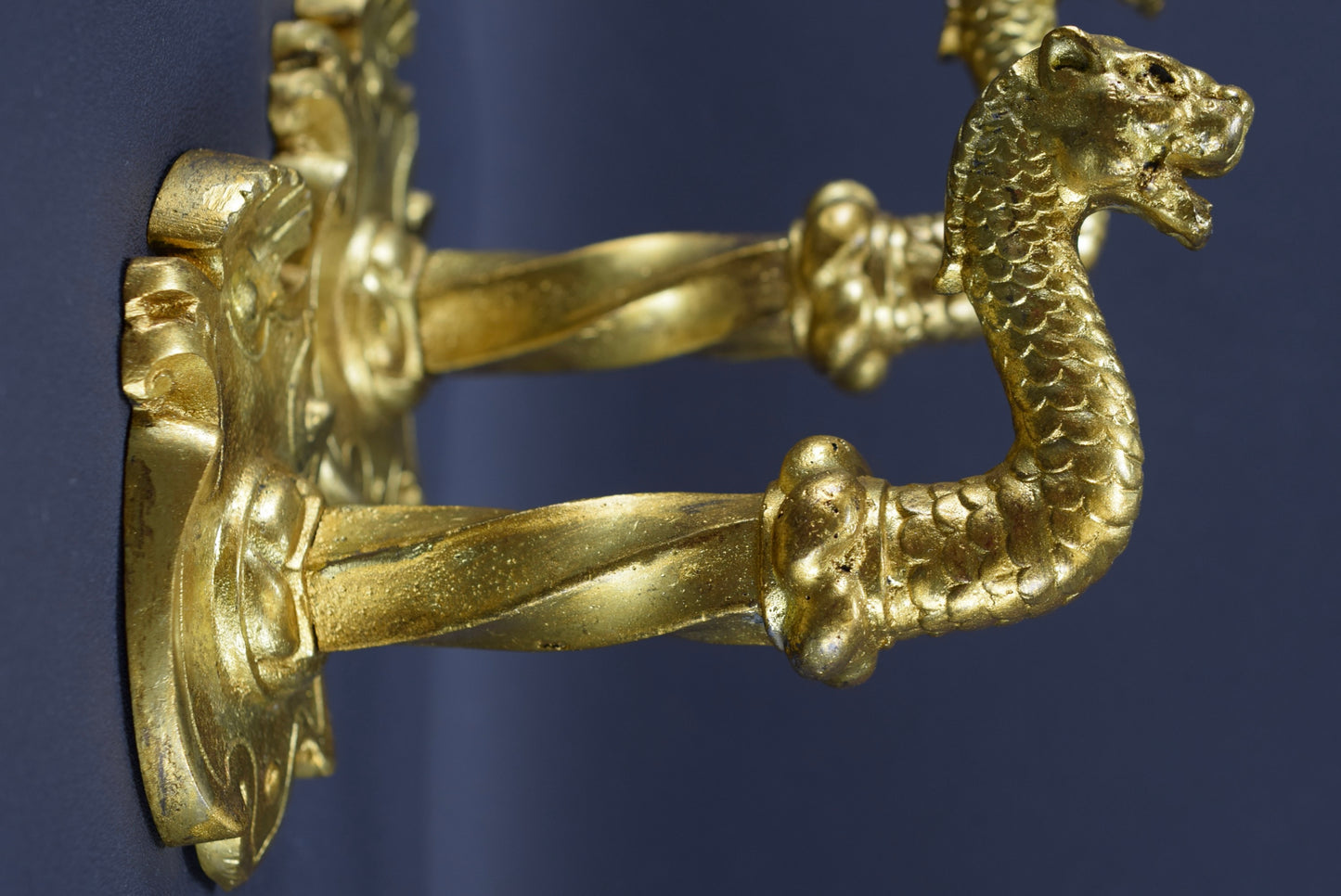 Patères En Bronze Doré Panthère