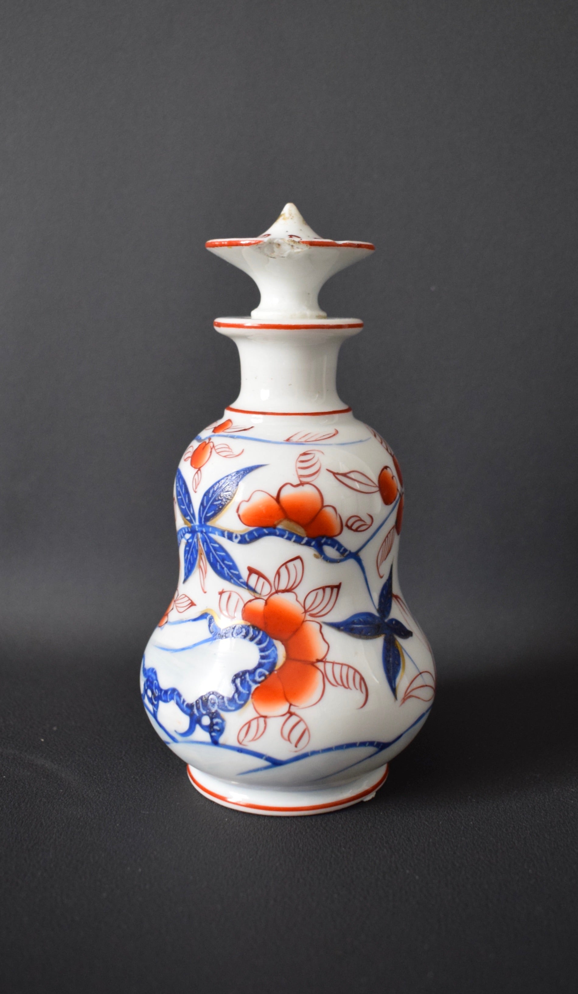 Antique French Bayeux Porcelain Perfume Bottle Langlois Period