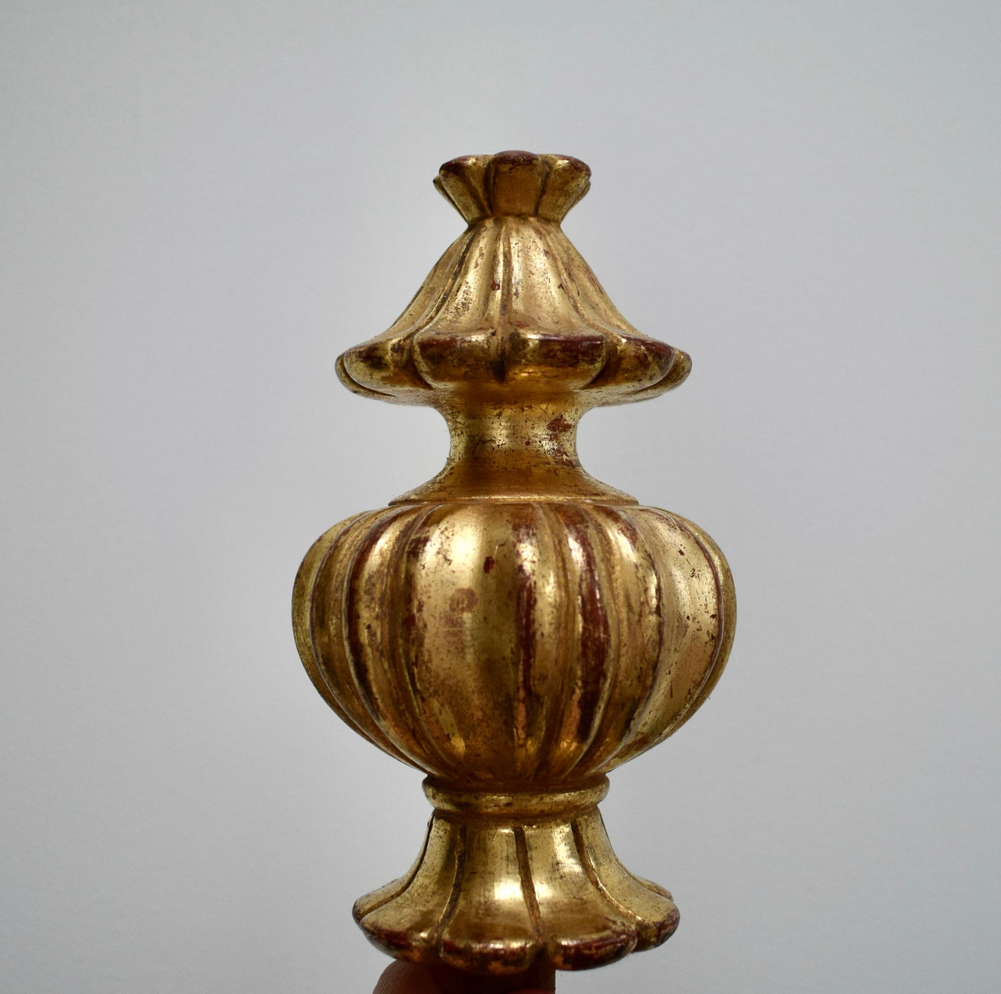 Gilt Wood Stair Finial