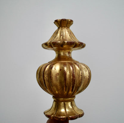 Gilt Wood Stair Finial