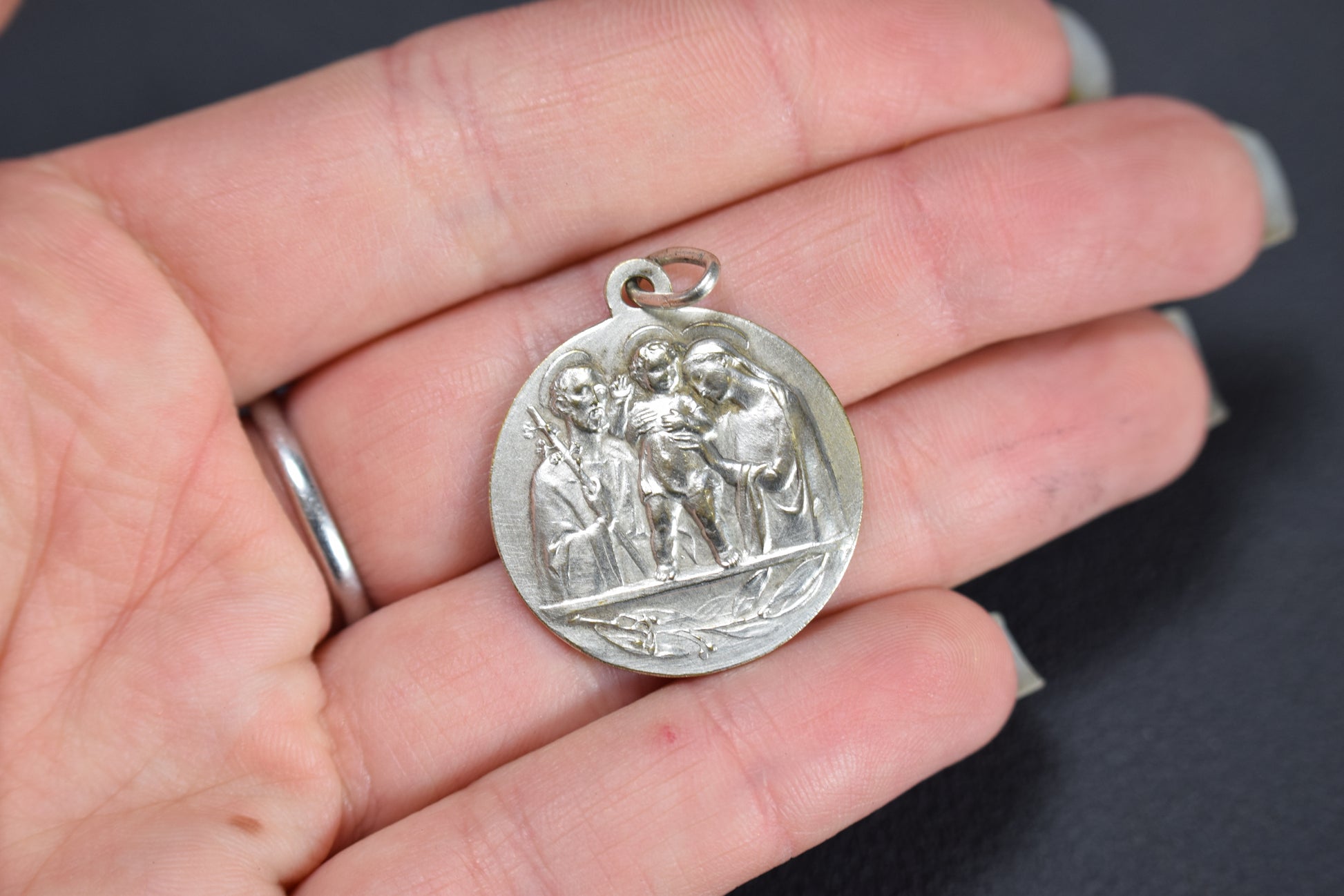 Holy Family Pendant Medal Jesus Mary Joseph