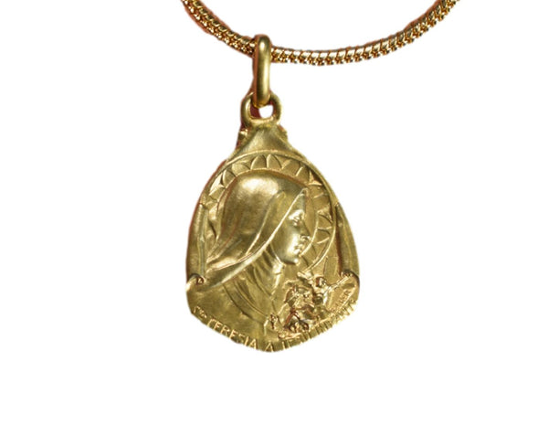 Saint Teresa Gold Medal Necklace by Becker