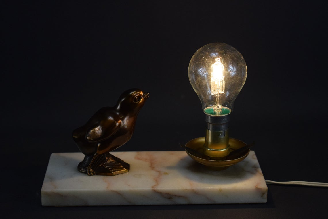 Art Deco Chick Bedside Lamp - Charmantiques