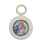 Miniature Portrait Virgin Mary and Jesus Hand Painted Medallion Cradle