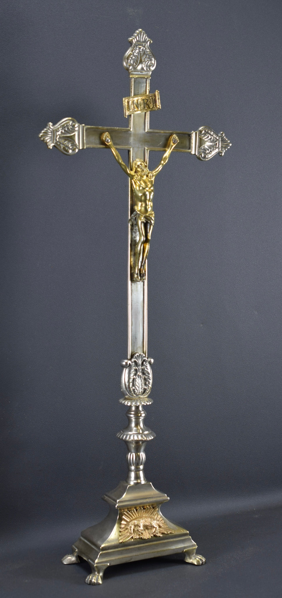 Silver Bronze Altar Crucifix