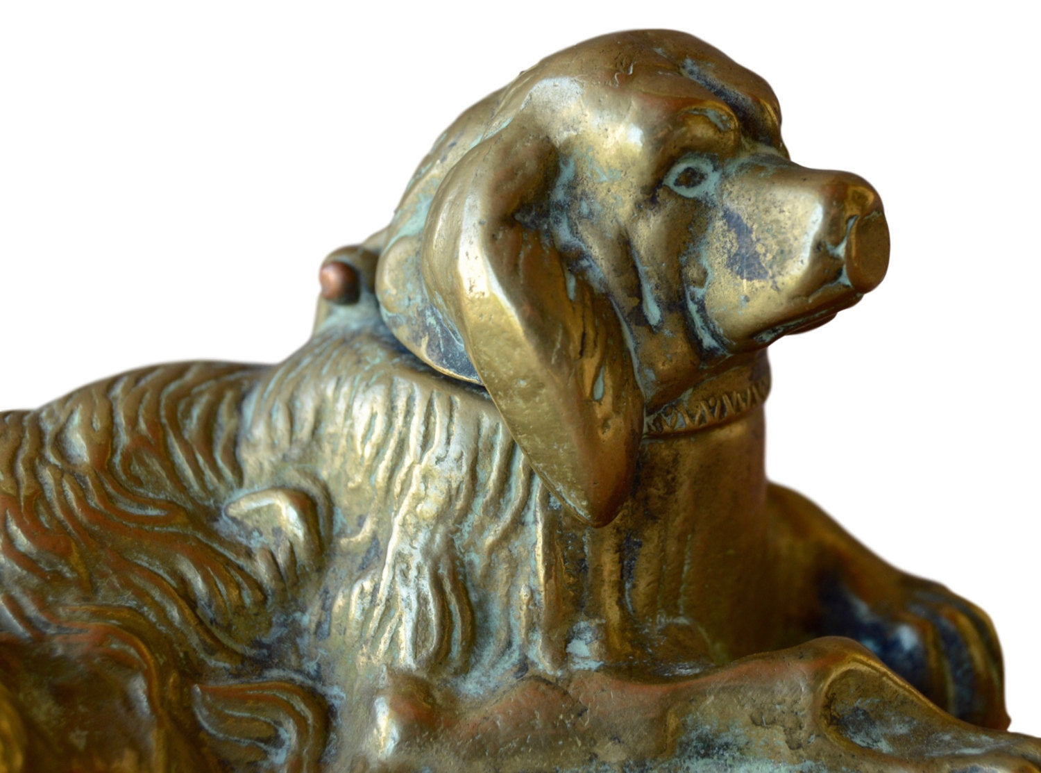 Bronze Dog Inkwell - Charmantiques