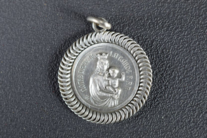 Our Lady of the Guard & Baby Jesus Medal Pendant Sterling Silver