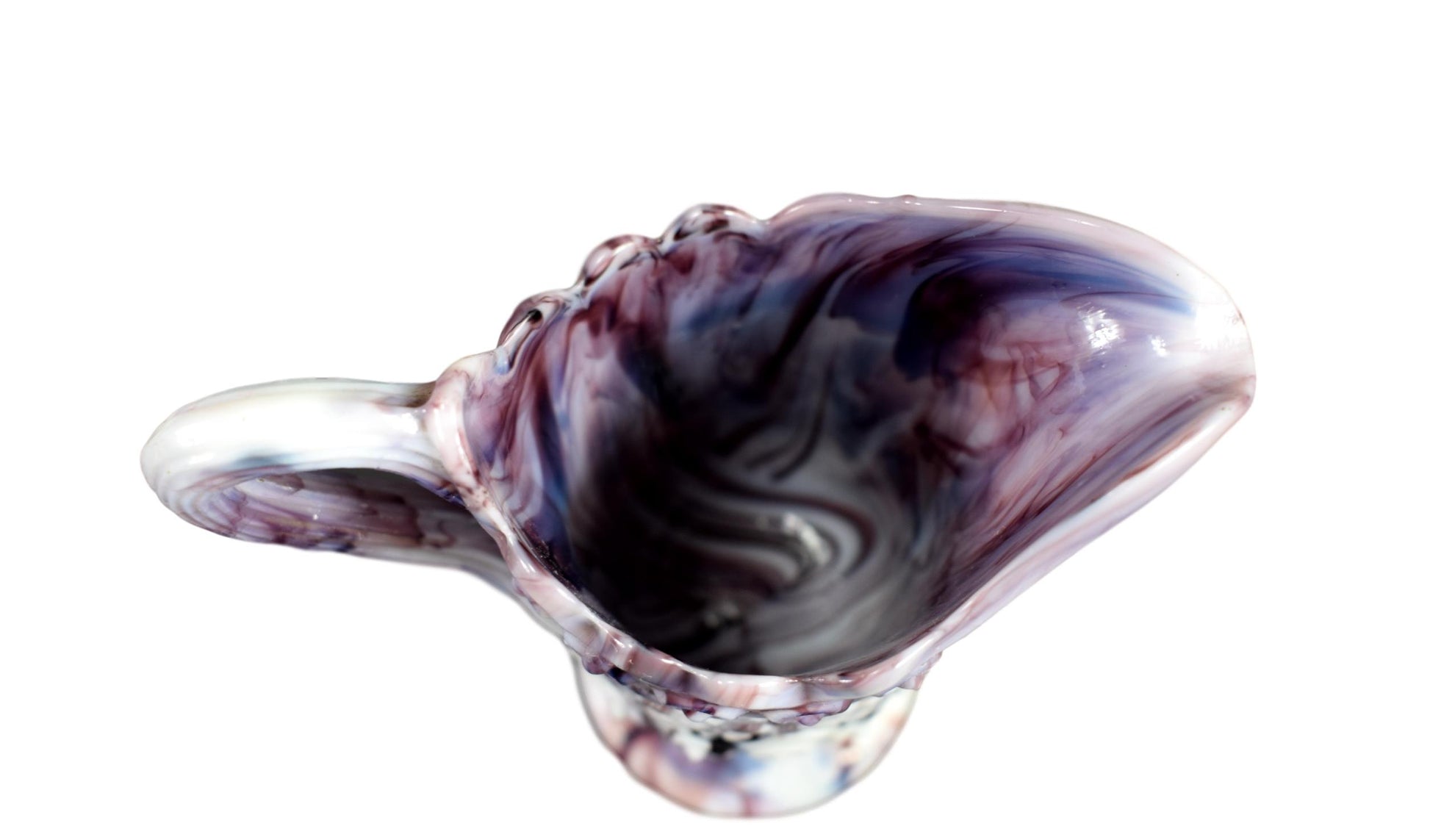 Marbled Purple Opaline Pitchers Cruets - Charmantiques
