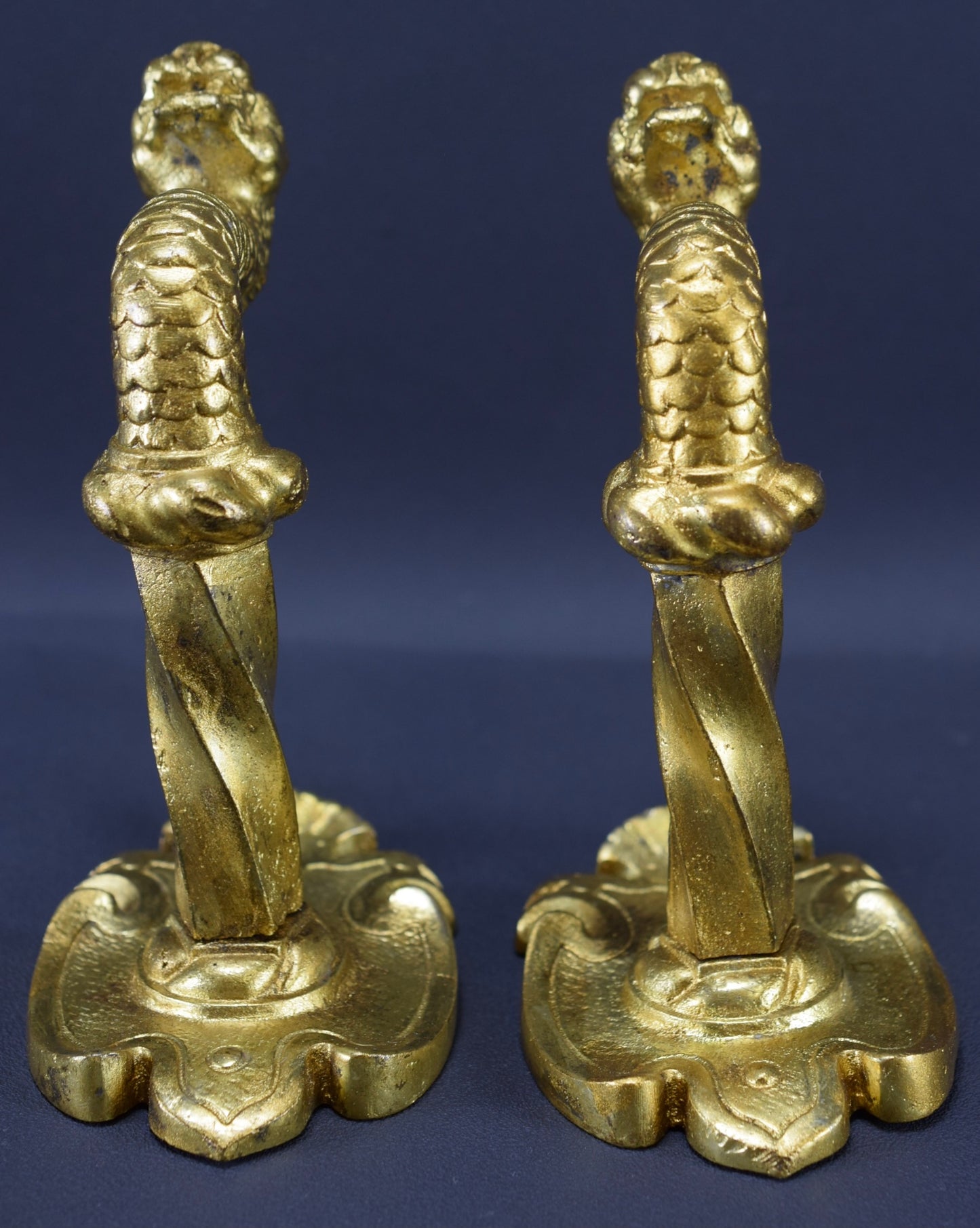 Patères En Bronze Doré Panthère