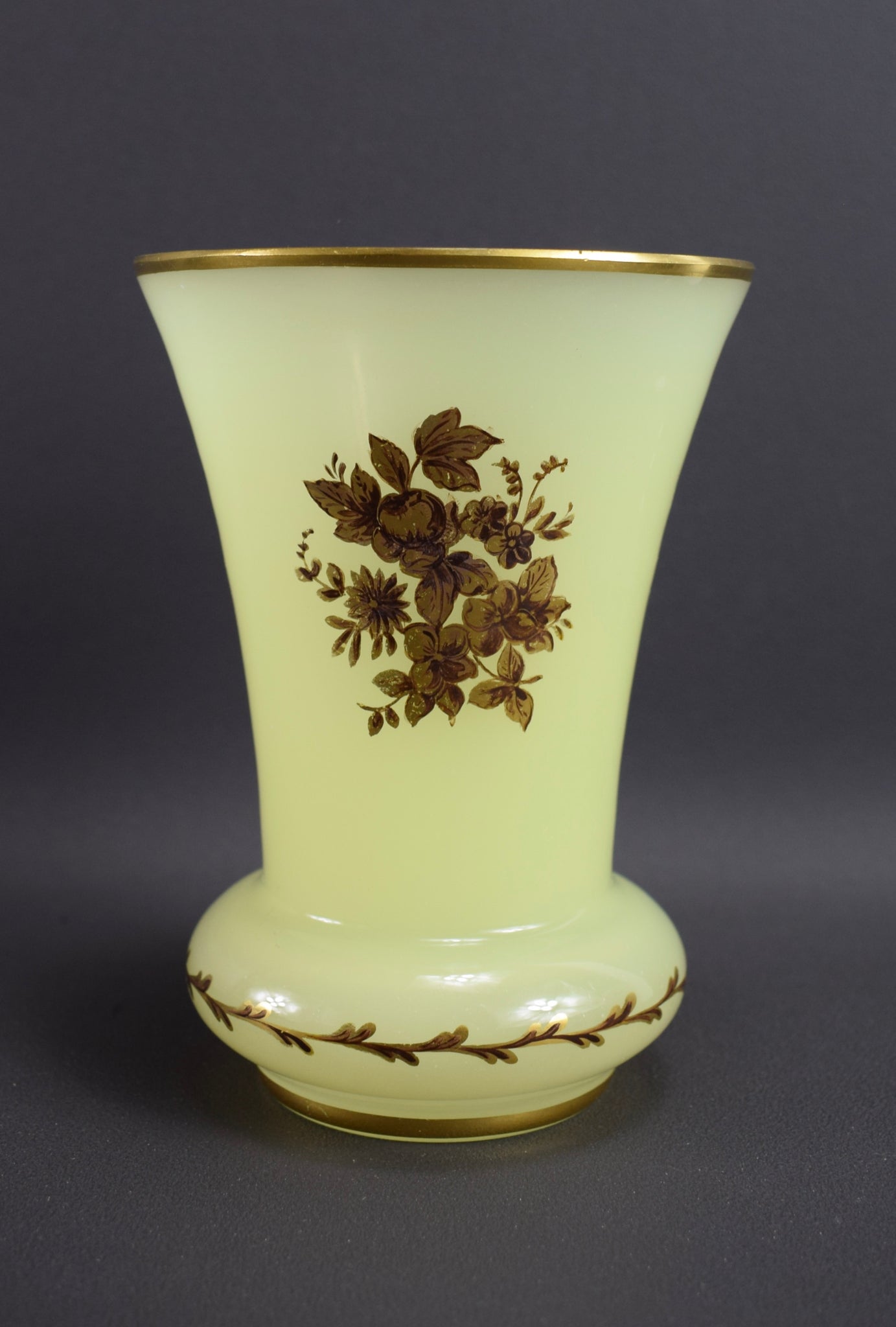 Yellow Milk Opaline Vase