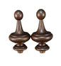 Vintage Pair of Wood Curtain Rod Bed Finials Salvaged Upcycled