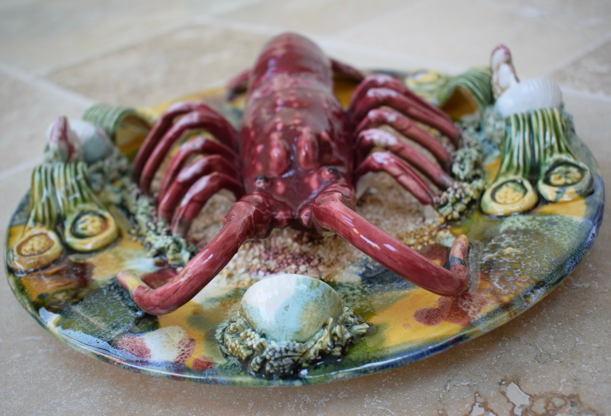 Palissy Style Lobster Wall Plate