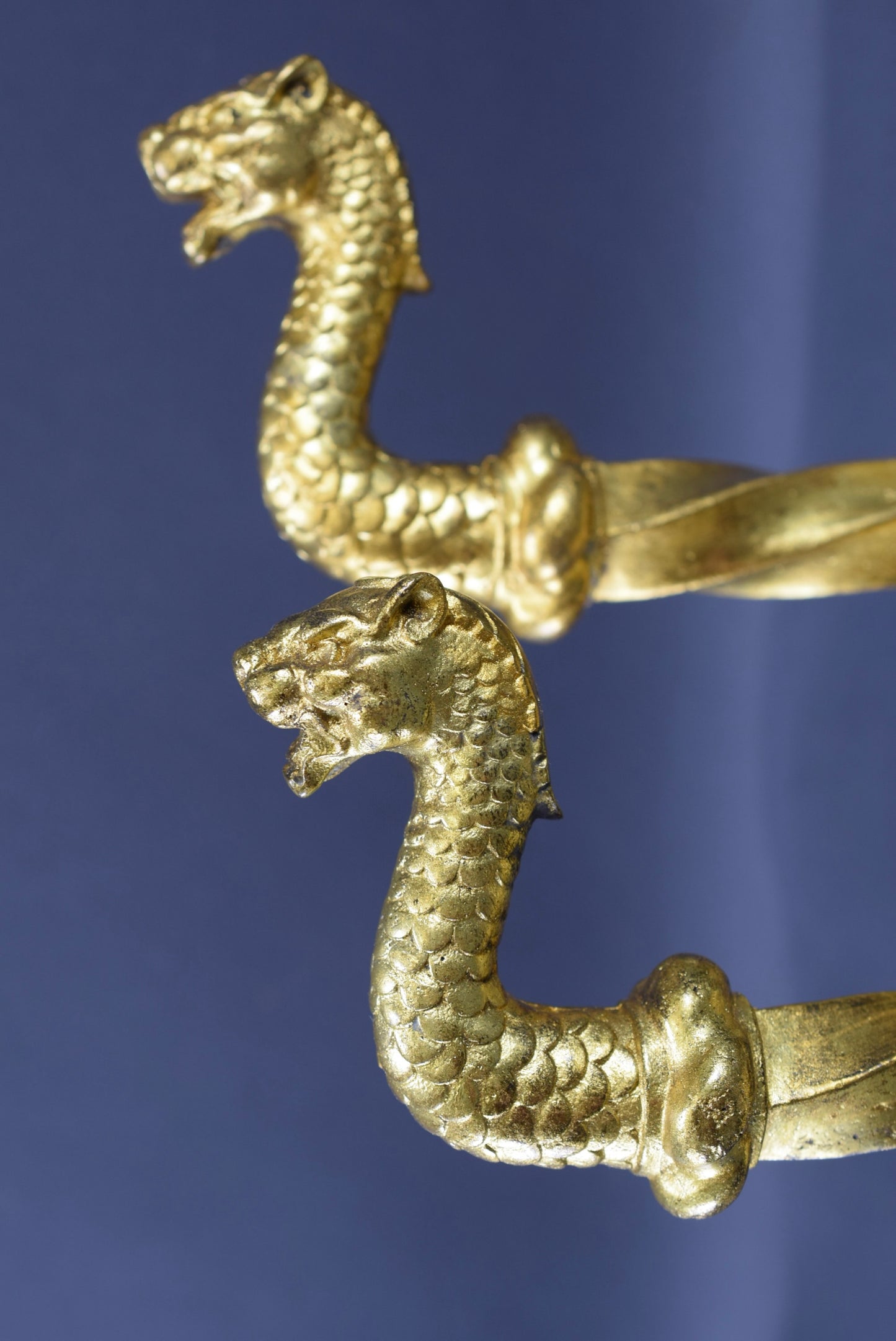 Patères En Bronze Doré Panthère