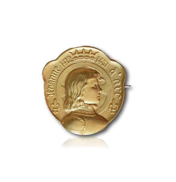 Saint Joan of Arc Oria Gold Plated Pin Brooch