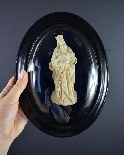Madonna and Child Mary Wall Frame Meerschaum
