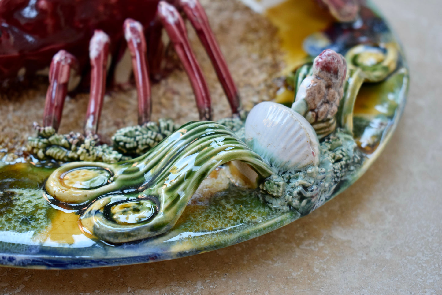 Palissy Style Lobster Wall Plate