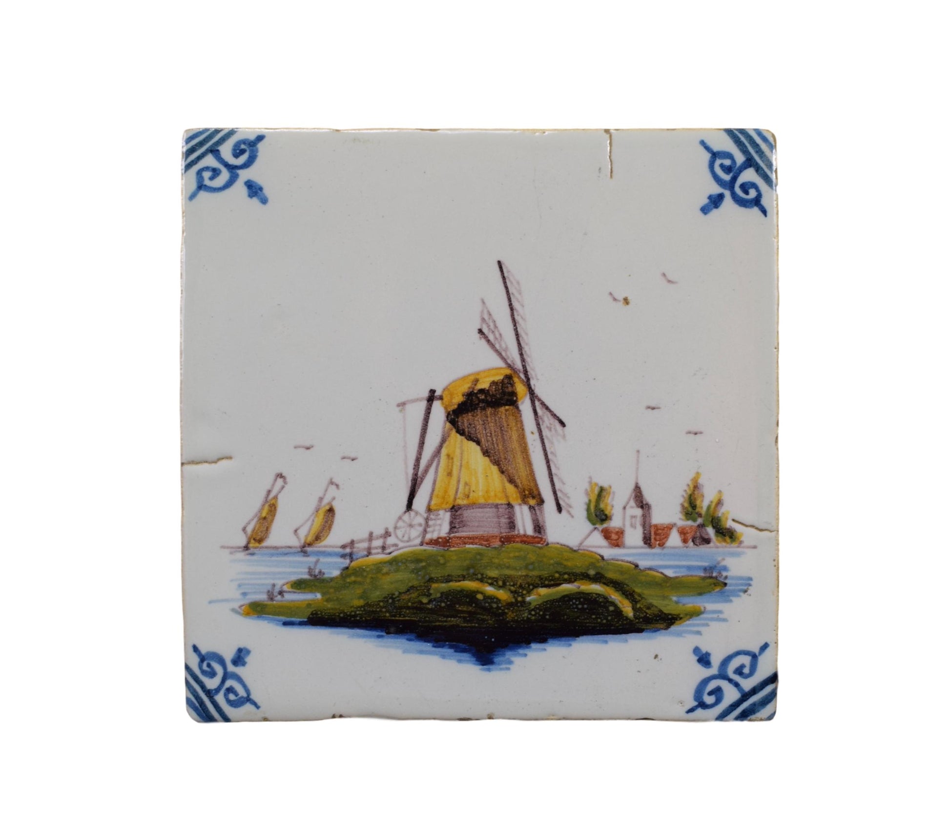Delft Hand Painted Tile - Charmantiques