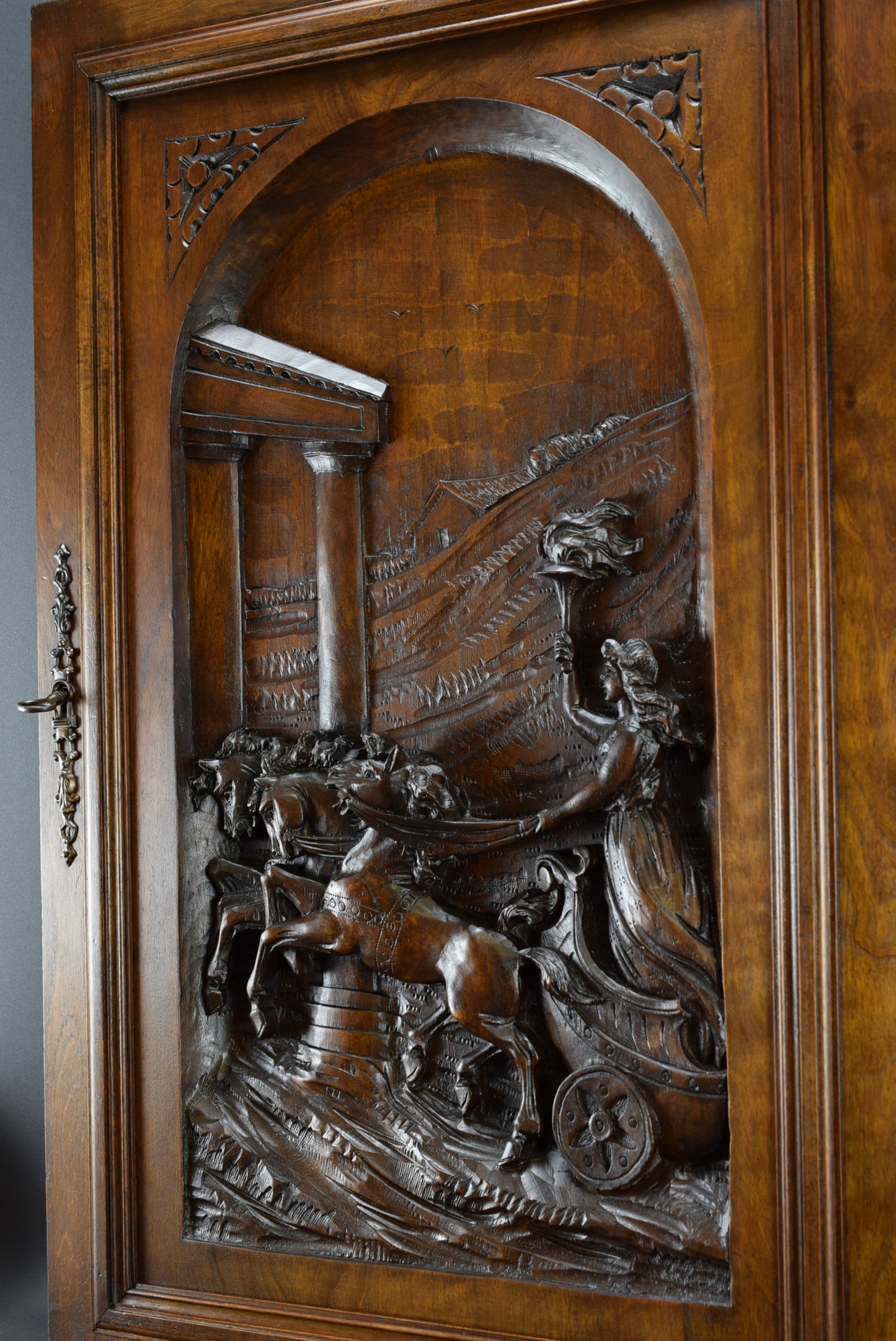 Olympiads Carved Wood Door