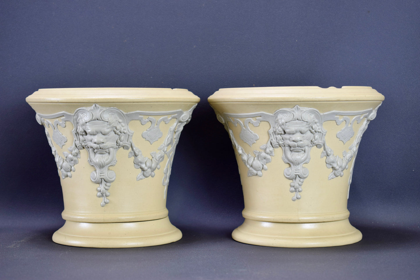Cache Pots Sarreguemines Jaspe Ware
