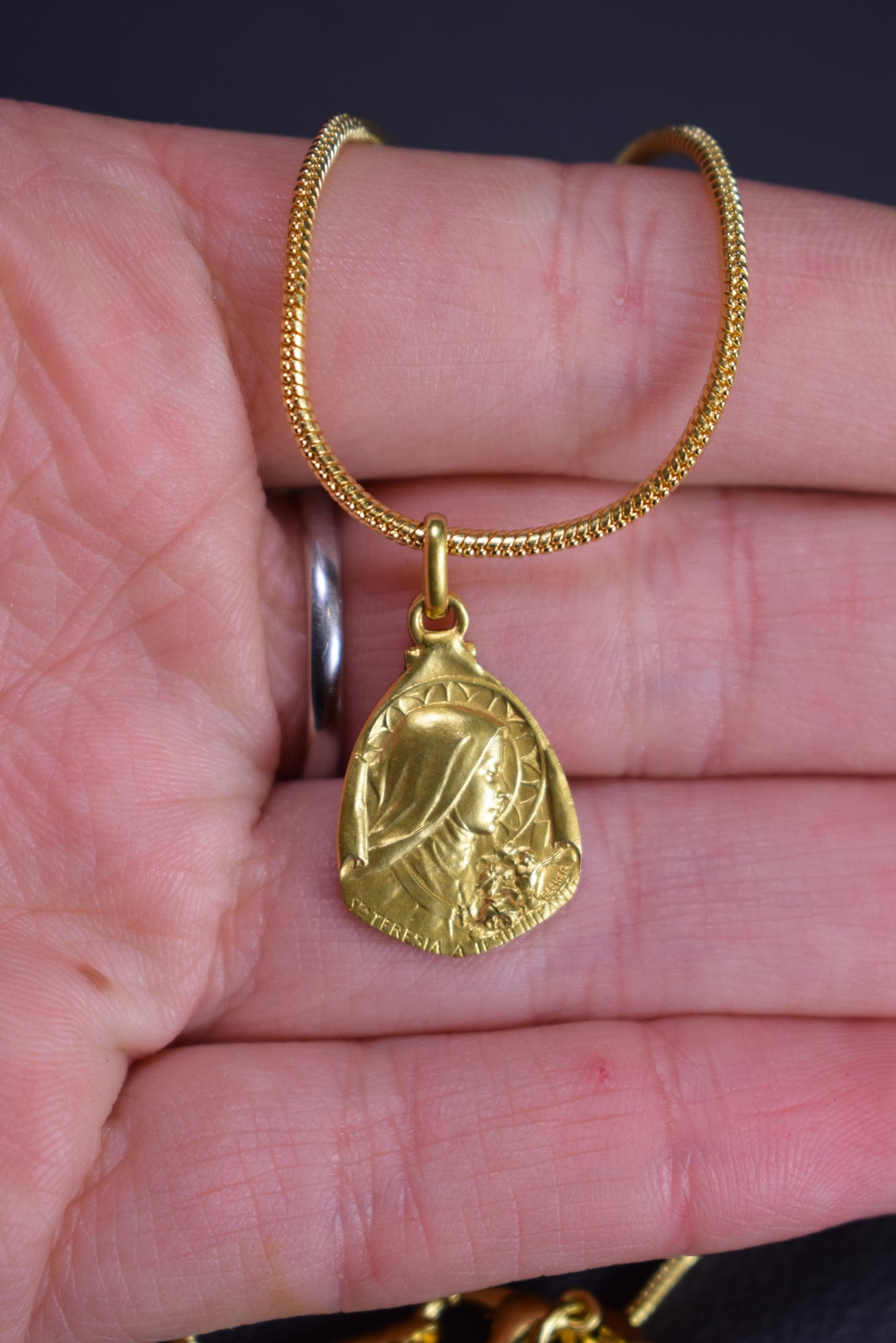 Saint Teresa Gold Medal Necklace by Becker