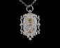 Antique Sterling Silver Chalice Medal Pendant Necklace